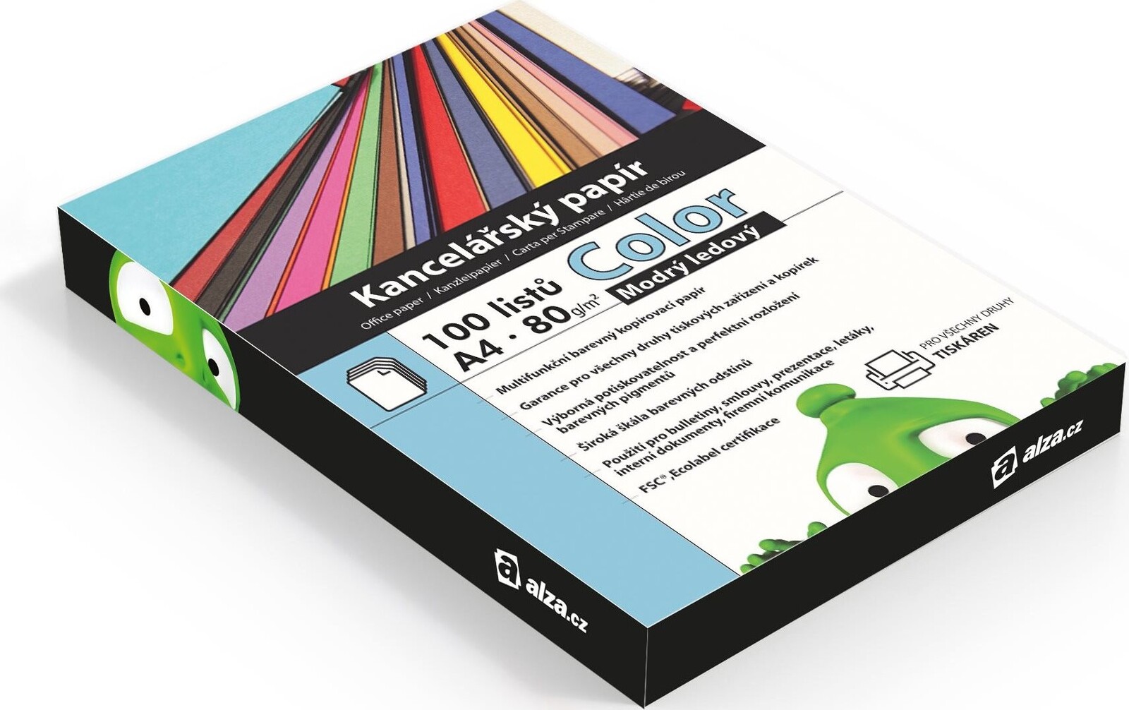 Alza Color A4 modrý ľadový 80g 100 listov