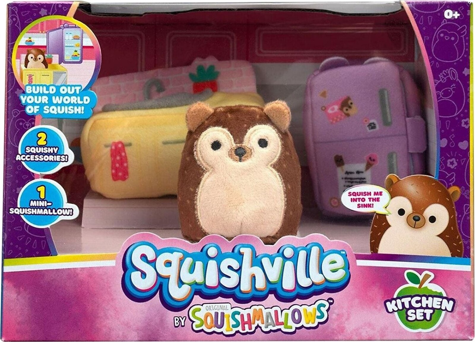 Squishville mini plyšová herná sada – kuchynská sada
