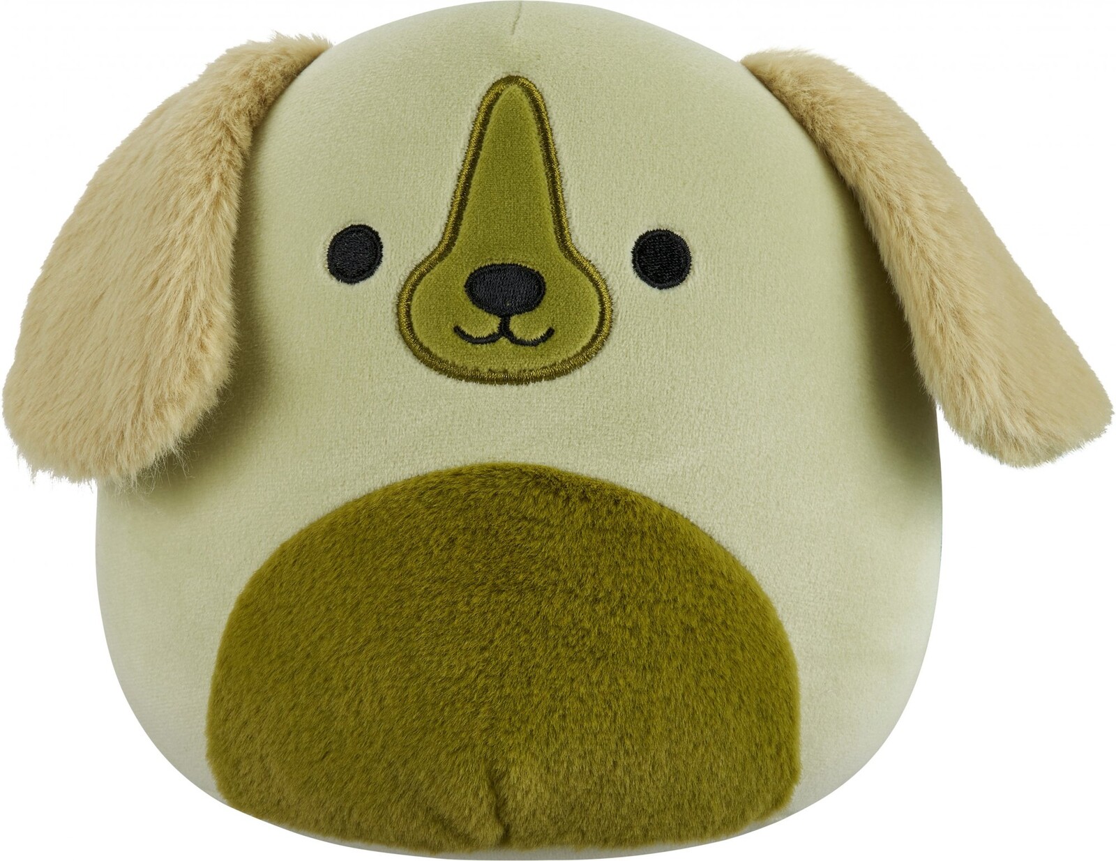 Squishmallows Brad – zelený retriever s hebkým bruškom
