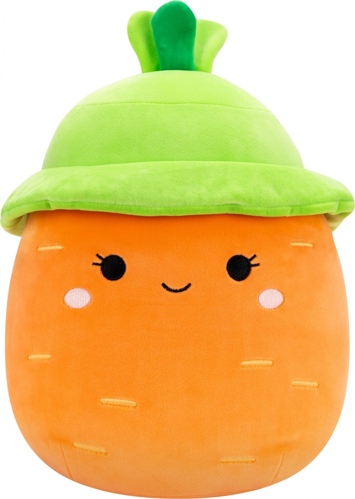 Squishmallows Caroleena – oranžová mrkva so zeleným klobúkom