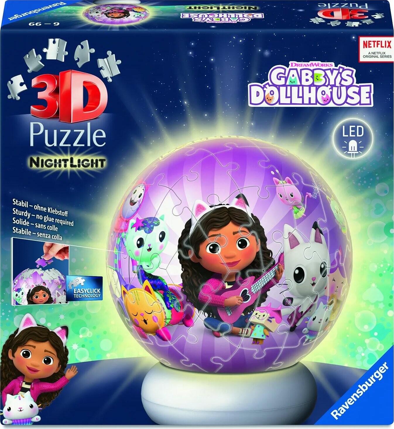 Ravensburger 120080596 Puzzle-Ball Gabby’s Dollhouse (nočná edícia)
