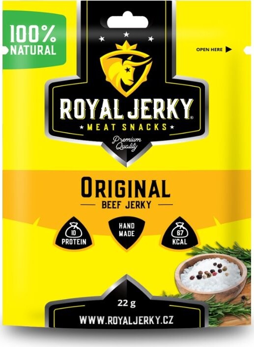 ROYAL JERKY Hovädzie sušené mäso Original 22 g