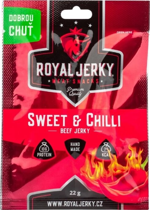 ROYAL JERKY Hovädzie sušené mäso Sweet & Chilli 22 g