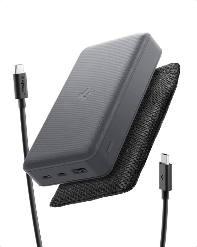 Spigen Essential 30 000 mAh 30 W Portable Charger Gray EA3030