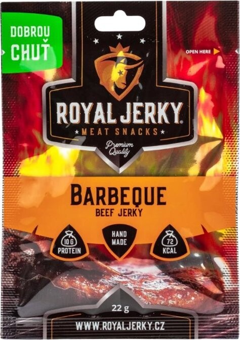 ROYAL JERKY Hovädzie sušené mäso Barbecue 22 g