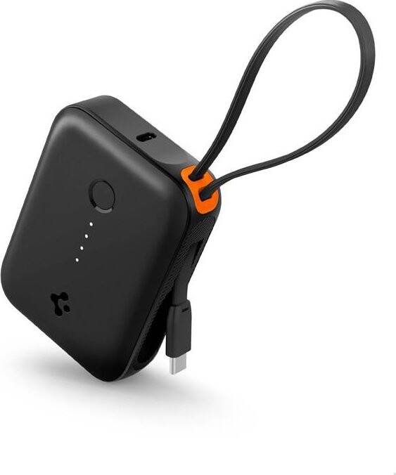Spigen Essential 10000 mAh 30 W Power Bank (Built in Cable) Black EA3010BT