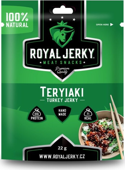 ROYAL JERKY Morčacie sušené mäso Teriyaki 22 g