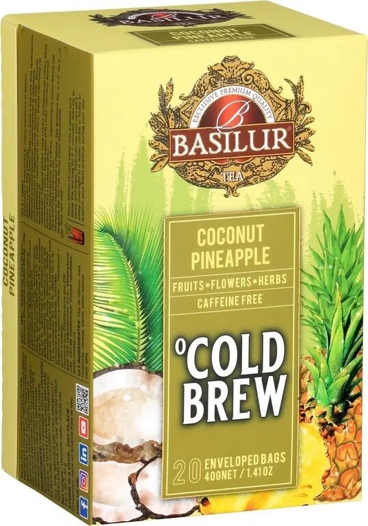 BASILUR Cold Brew Coconut Pineapple obal 20× 2 g