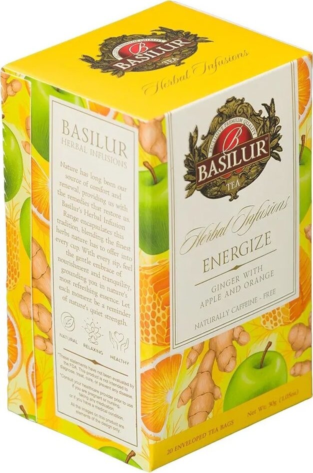 BASILUR Herbal Energize 20× 1,5 g prebal