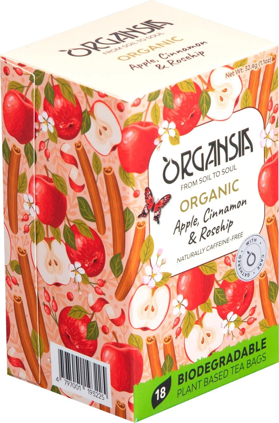 ORGANSIA BIO Apple Cinnamon and Rosehip obal 18× 1,8 g