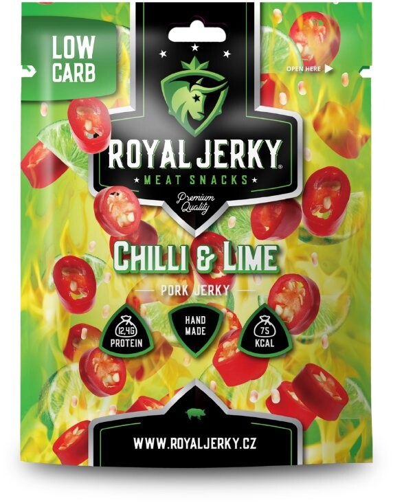 ROYAL JERKY Bravčové sušené mäso Chilli & Lime 22 g