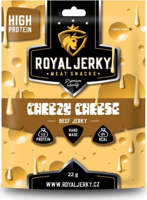 ROYAL JERKY Hovädzie sušené mäso Cheezy Cheese 22 g