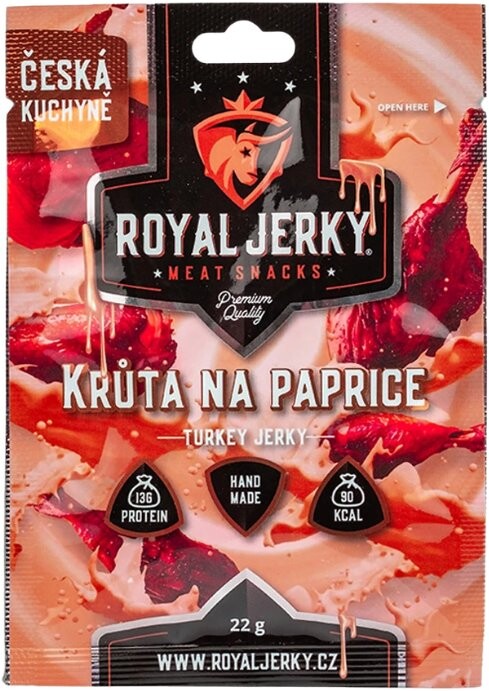 ROYAL JERKY Morčacie sušené mäso Morka na paprike 22 g