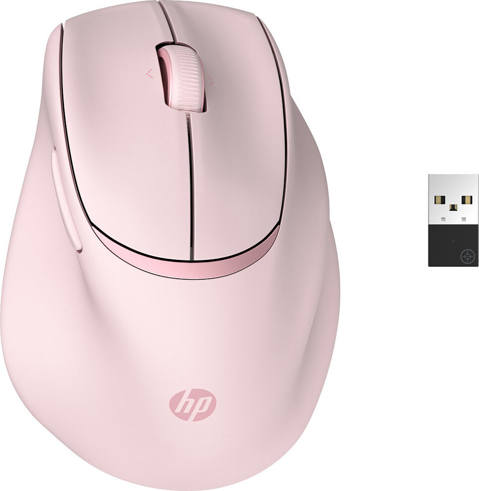 HP 720M Capacitor Tilt Ergonomic Mouse Pink