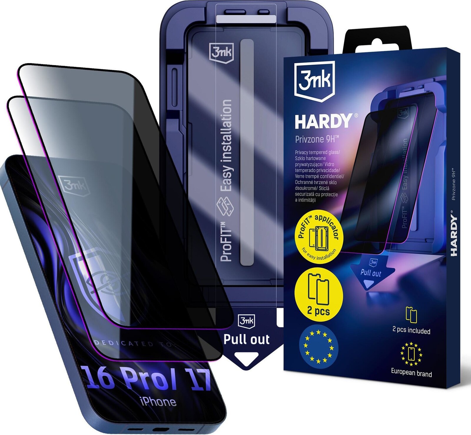 3MK Hardy Privzone 9H pre Apple iPhone 16 Pro/17