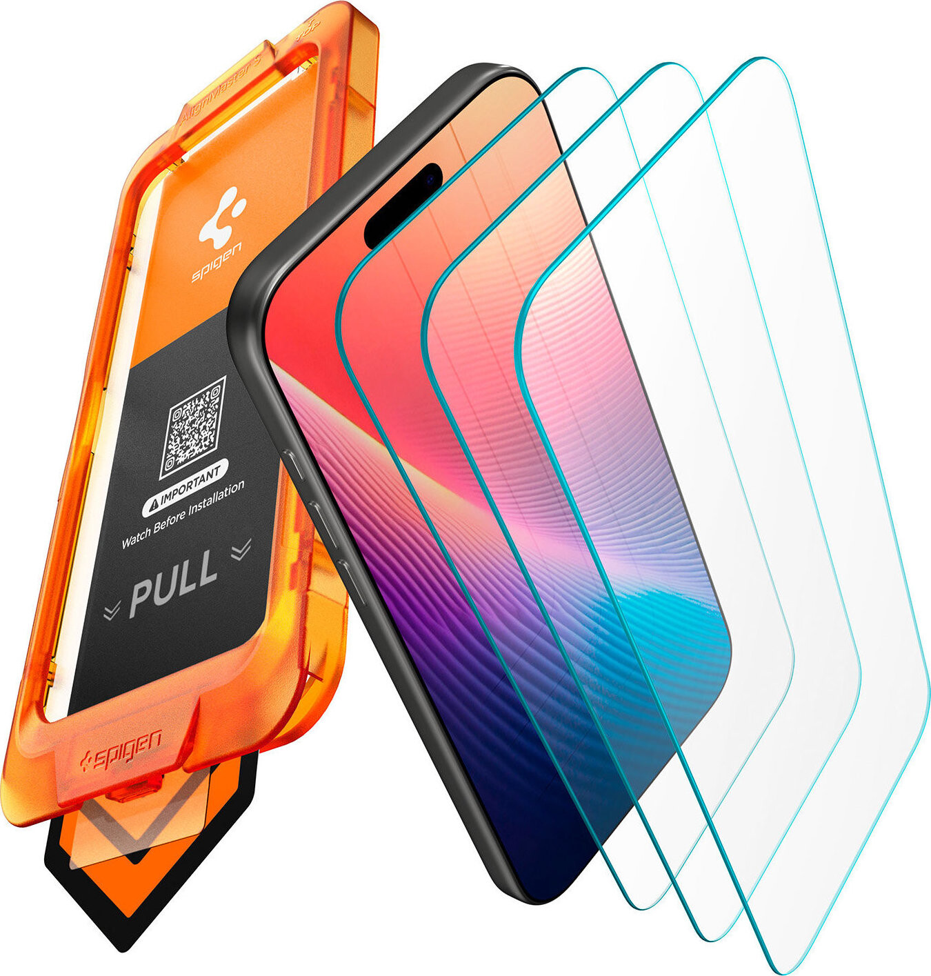 Spigen Glass tR AlignMaster S 3 Pack iPhone 17 Pro