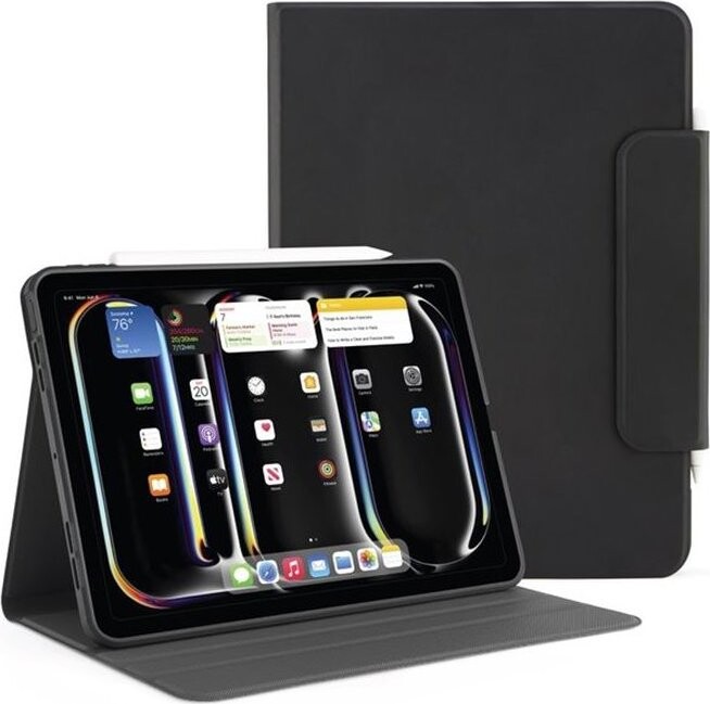 Pipetto Origami No5 Rotating Folio Case Black iPad Pro 11 (2024, 2025)