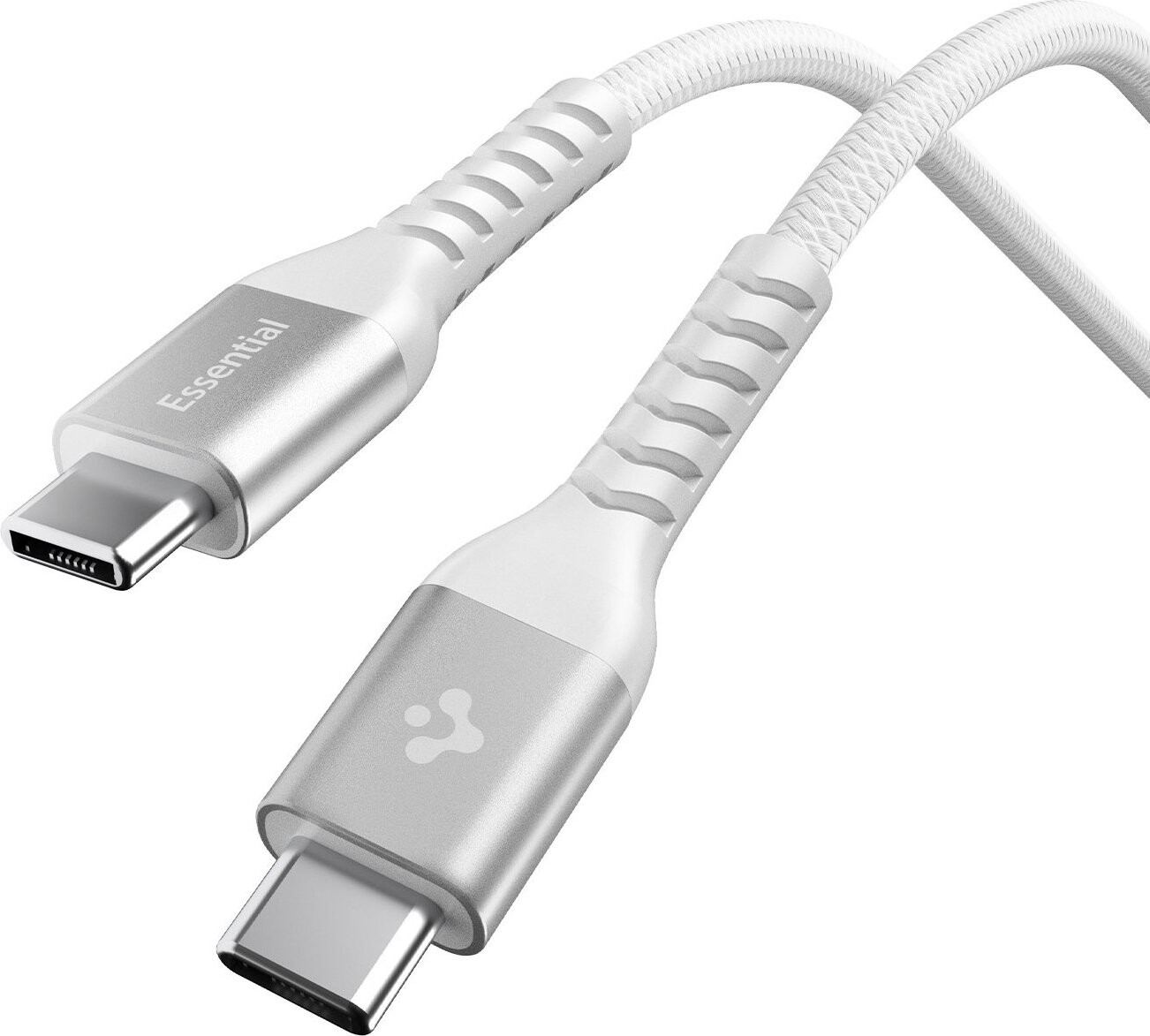 Spigen Essential USB C to USB C 100 W Fabric Cable White EB10010CCA