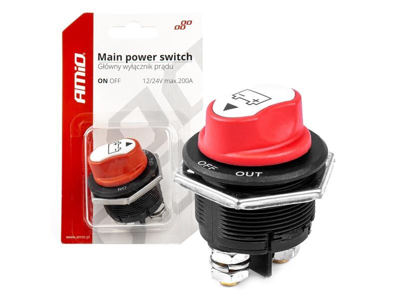 Odpojovač batérie 12V 24V 200A AMiO-03027