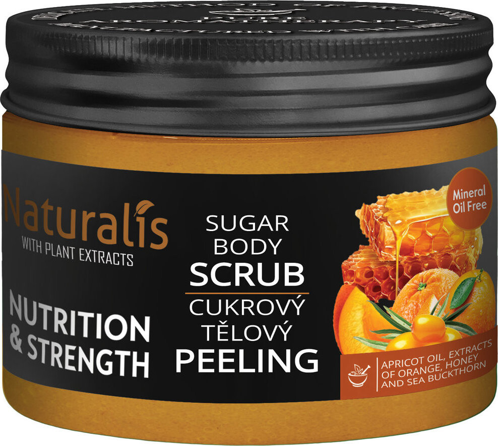 Naturalis Cukrový telový peeling – Nutrition & Strenght 250 g