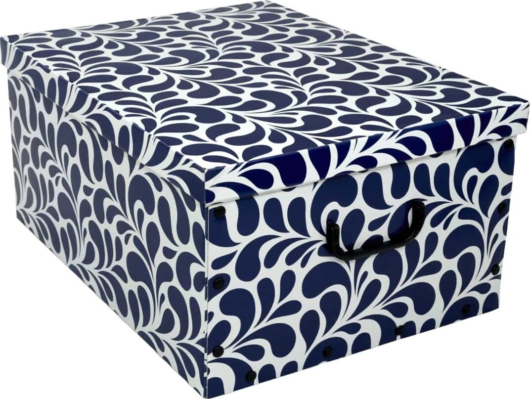 ORDINETT Box úložný 47 l DROP kartónový 49 × 39 × 25 cm