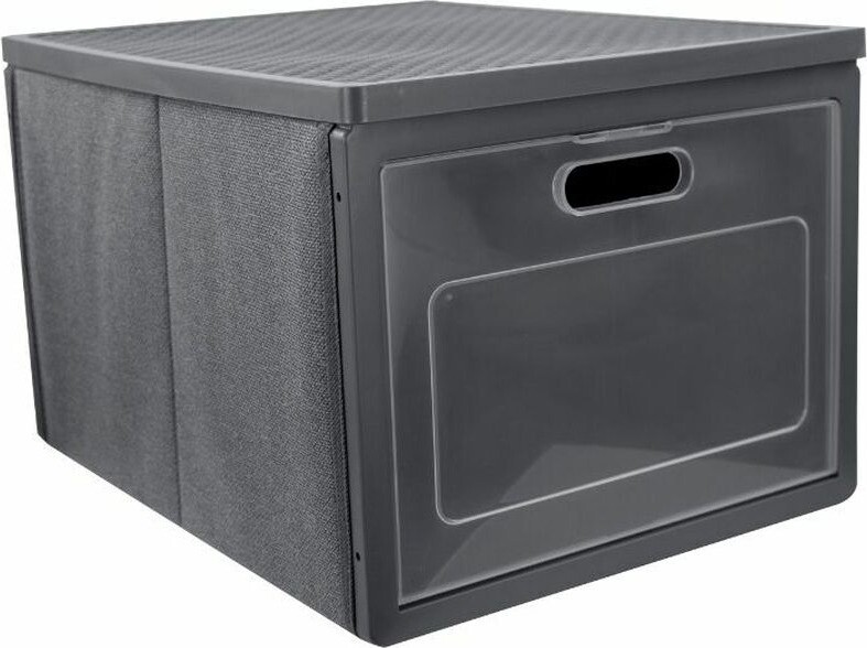 ORDINETT Box úložný 31 l skladací sivý 41 × 31 × 25 cm