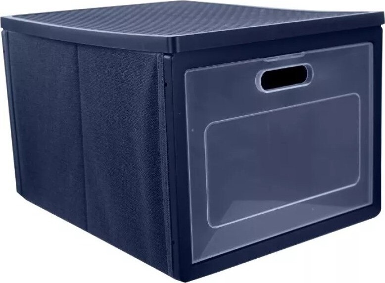 ORDINETT Box úložný 31 l skladací modrý 41 × 31 × 25 cm