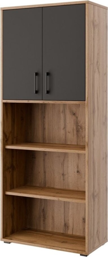 Nejlevnější nábytek Nejby Gianni Premium s dvířky typ 2, korpus: dub wotan, dvířka: antracit