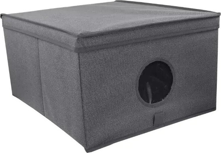 ORDINETT Box úložný 50 l L skladací sivý 50 × 40 × 25 cm