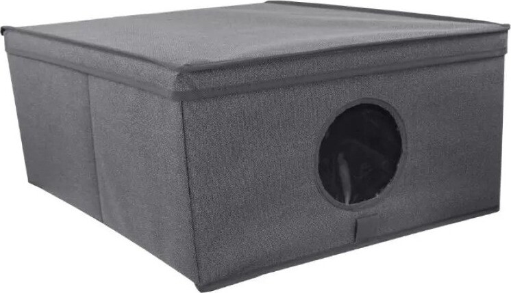 ORDINETT Box úložný 31 l M skladací sivý 48 × 36 × 19 cm