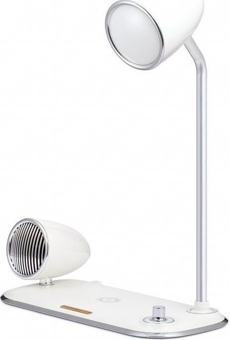 WG Retro Kathie LED, s bezdrátovým nabíjením a bluetooth speakerem, bílá