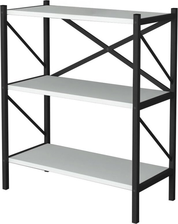 Nejlevnější nábytek Mebru, kovový, 86 cm, černý/bílý