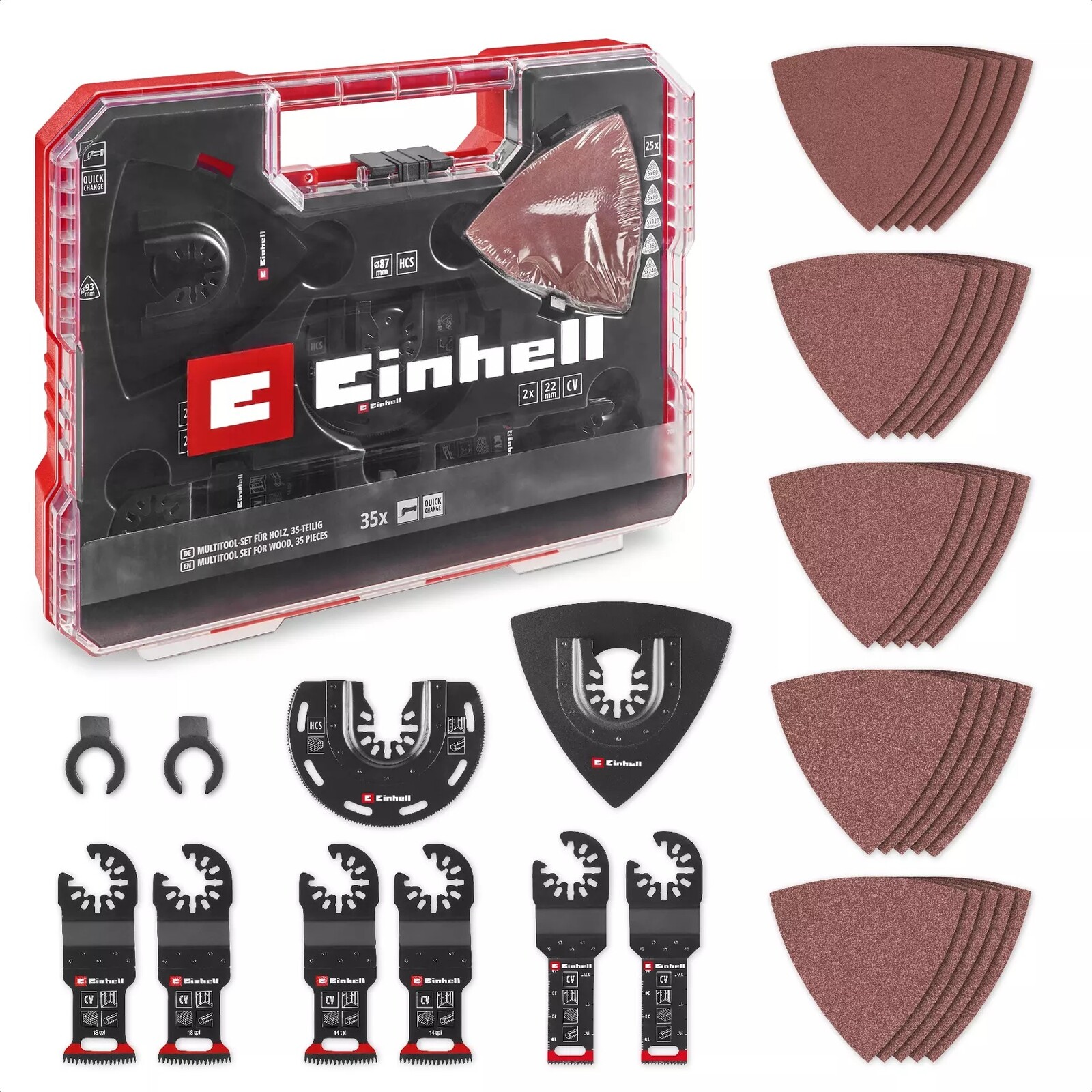 EINHELL XLPlus-Case, 35 ks sada príslušenstva pre multifunkčné náradie - na drevo, 49708136