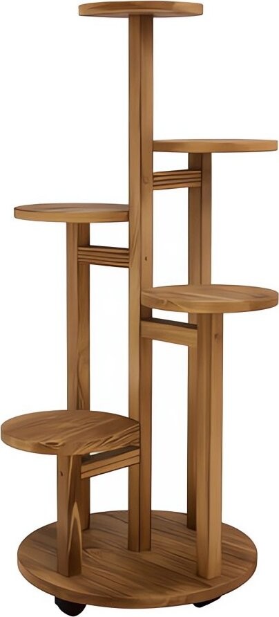 RUHHY 26041 Stojan na kvety 86 × 33 × 18 cm, hnedý