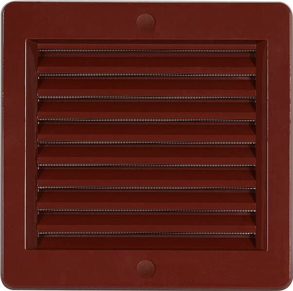 Mřížka větrací se síťovinou VM, 150 x 150 mm, hnědá 0212