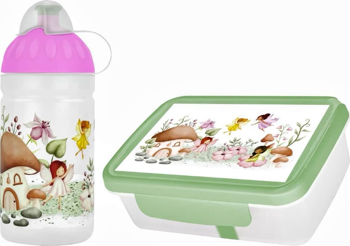 ZDRAVÁ FĽAŠA zdravá desiata + zdravá fľaša 0,5 l Rozprávkové víly sada