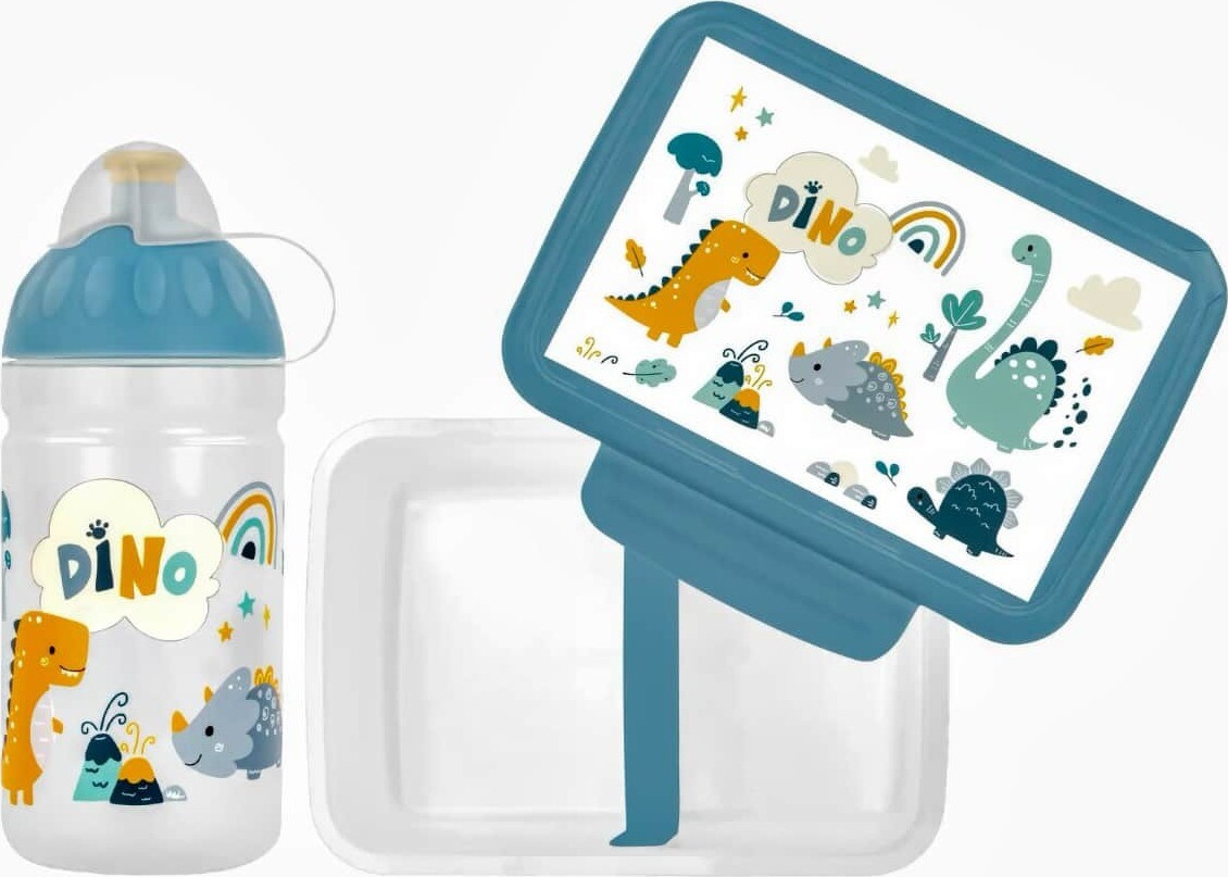ZDRAVÁ FĽAŠA zdravá desiata + zdravá fľaša 0,5 l DINO sada