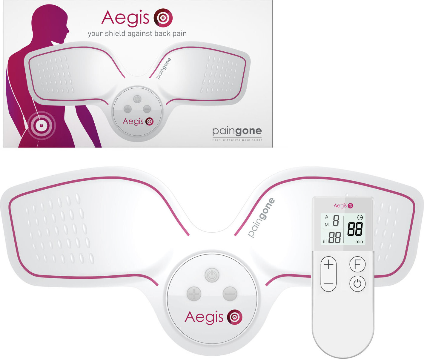 Paingone Aegis – Elektrostimulačný TENS prístroj na úľavu od bolesti chrbta
