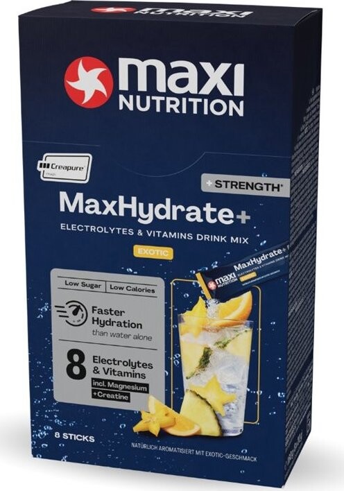 MaxiNutrition Elektrolyty s creatínom, príchuť tropic 128 g (8× 20 g)
