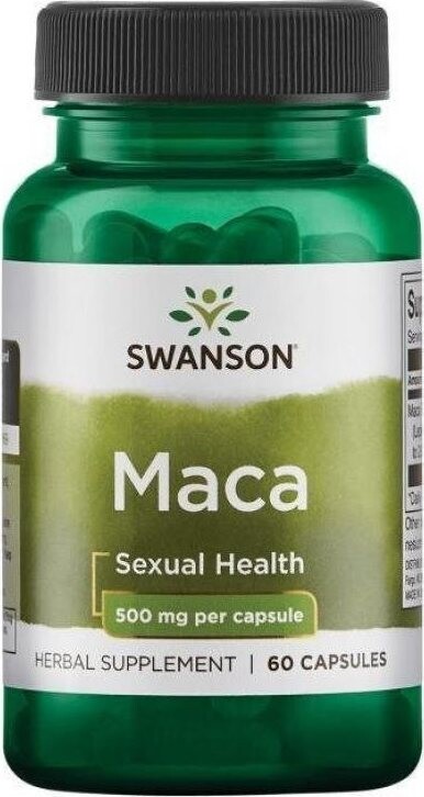 Swanson Maca Extrakt (žerucha peruánska), 500 mg, 60 rastlinných kapsúl