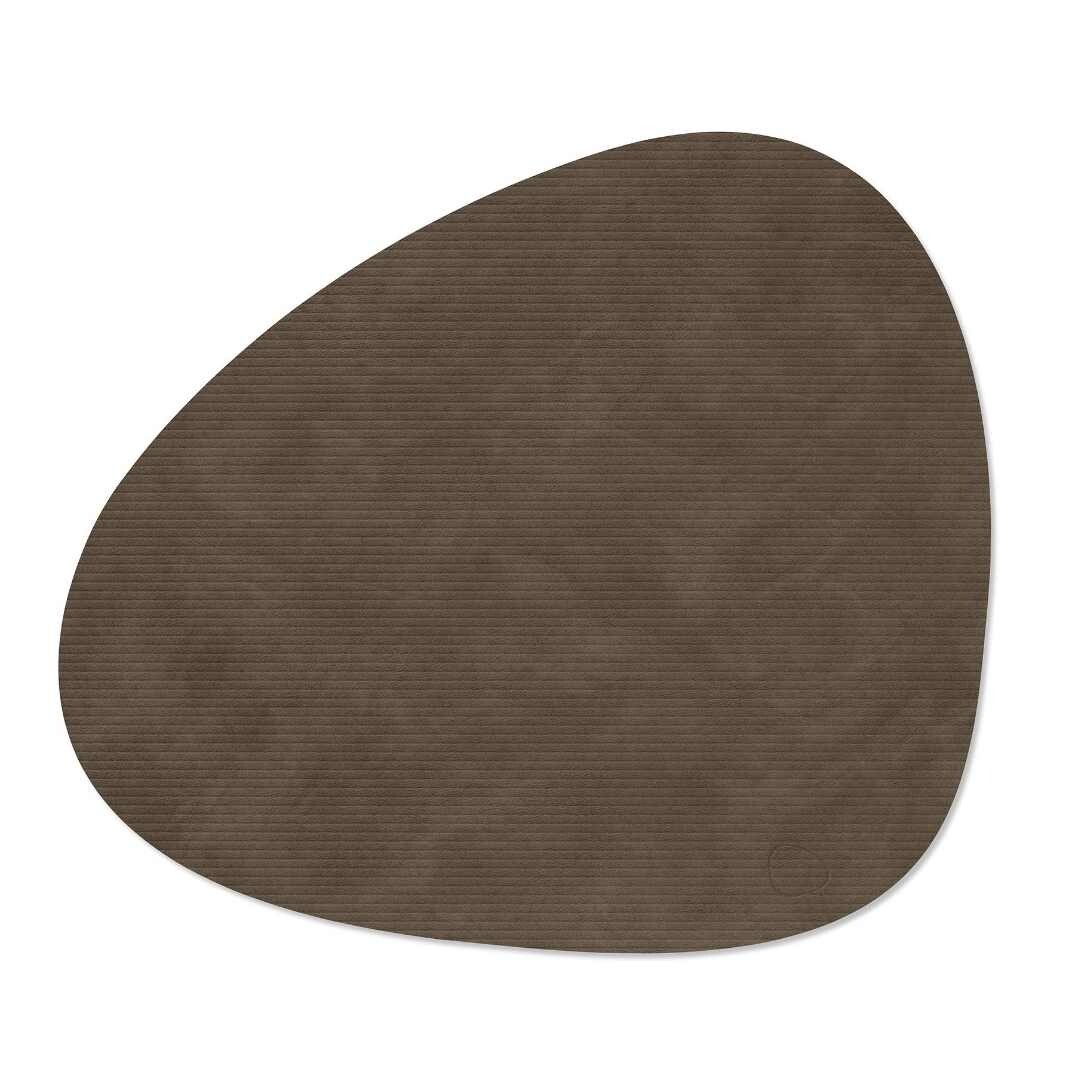 Prestieranie CURVE CORDUROY 37 x 44 cm, kaviárová, koža, LIND DNA