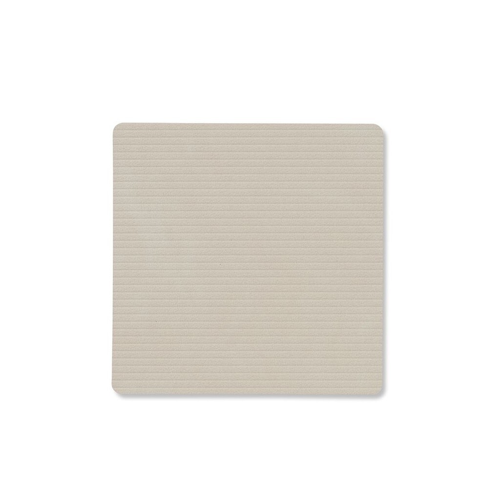 Podtácka SQUARE CORDUROY 10 x 10 cm, ustricovo biela, koža, LIND DNA