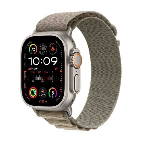 Apple Watch Ultra 2 GPS + Cellular 49mm Titanium Case with Olive Alpine Loop - Large - Trieda B