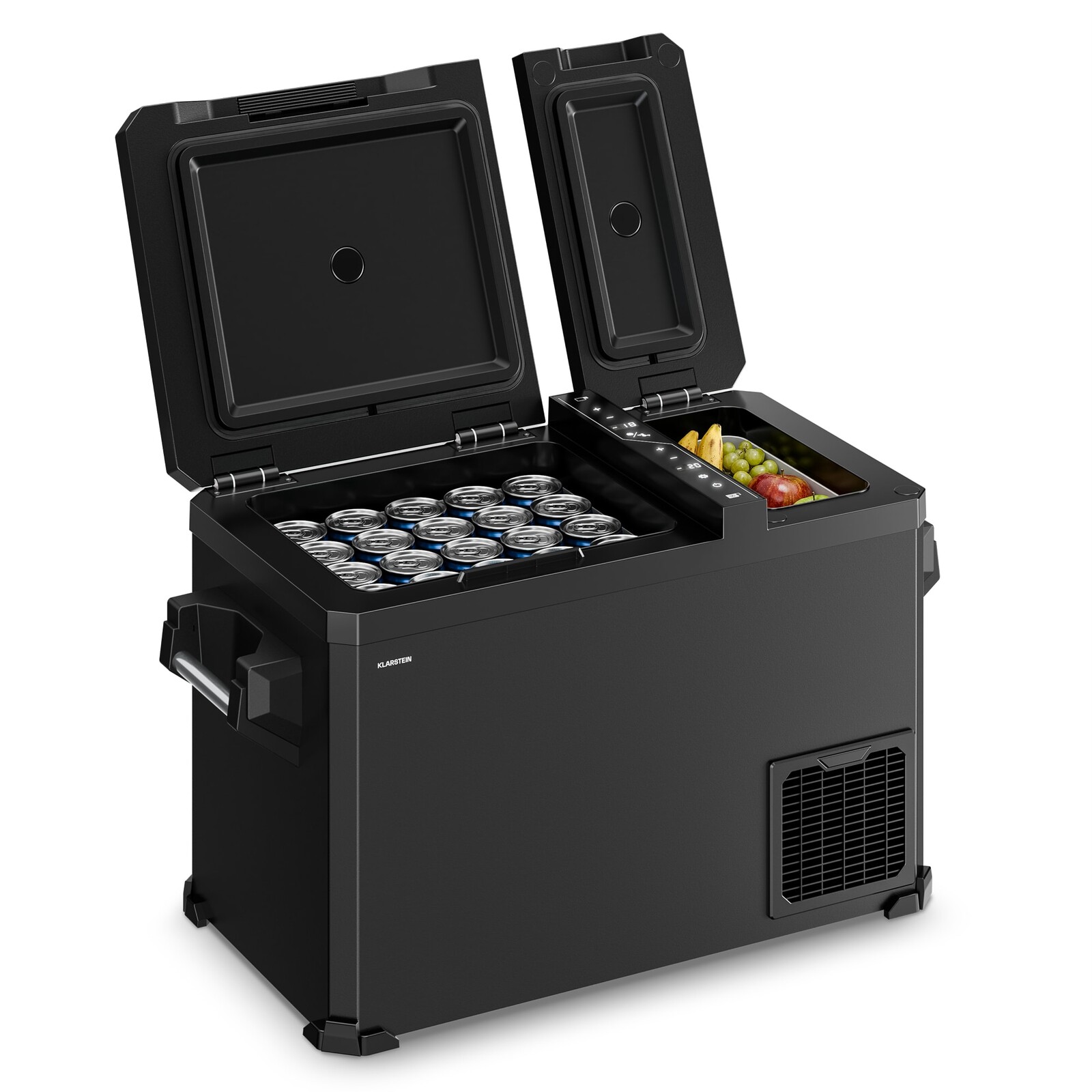 Klarstein Arctiq Duo chladiaci box | S kompresorom | 43 litrov | 58 plechoviek | -18 až 20 °C | Čierny | 78 cm