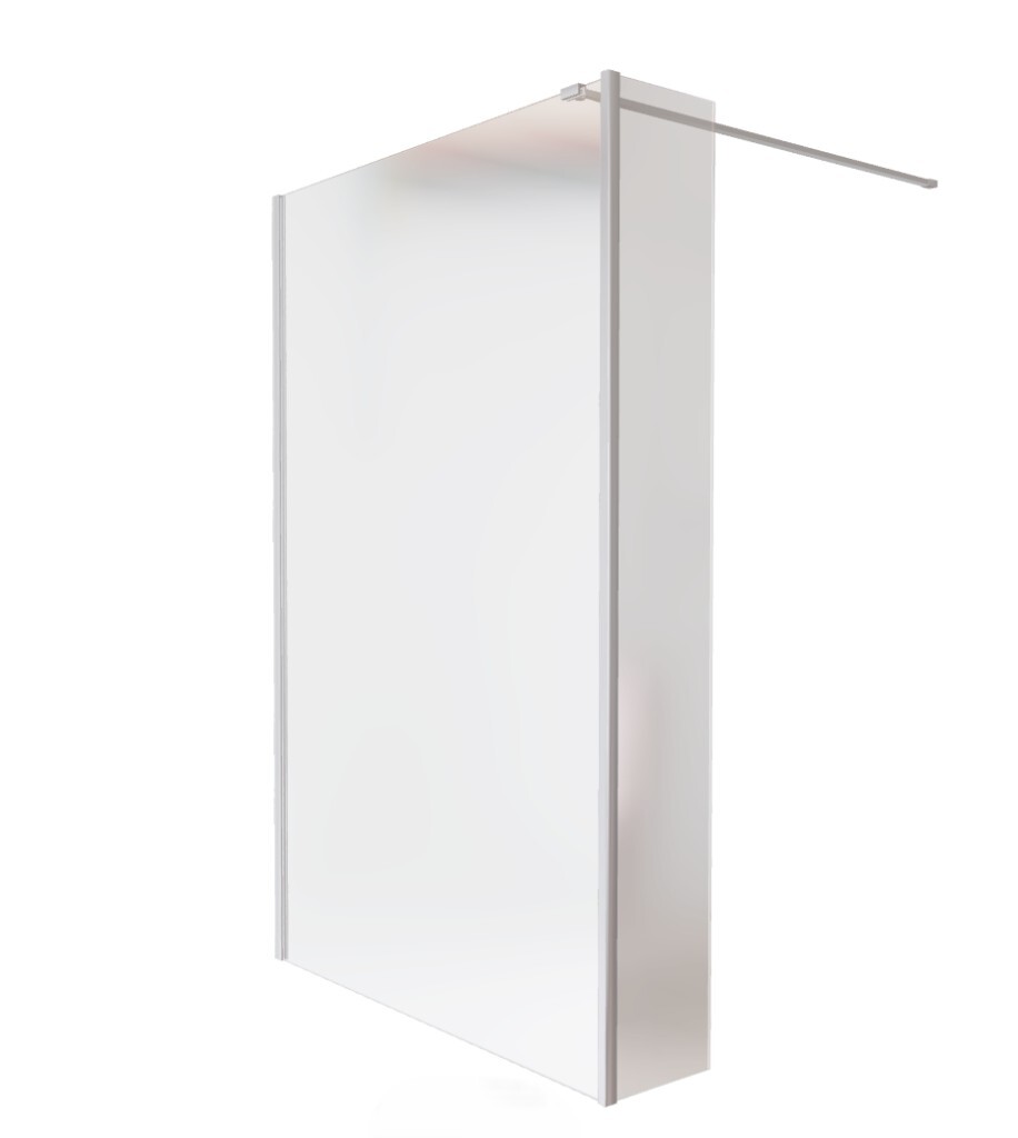 BESCO - Walk-in sprchovací kút AVEO - FARBA rámu - Chróm / Leštený hliník (ALU), Pevná stena - 50 cm, Rozmer A - 140 cm, Rozmer C - 195 cm, Výplň - Číre bezpečnostné sklo - 8 mm BCAVEO140+BCAVEO50