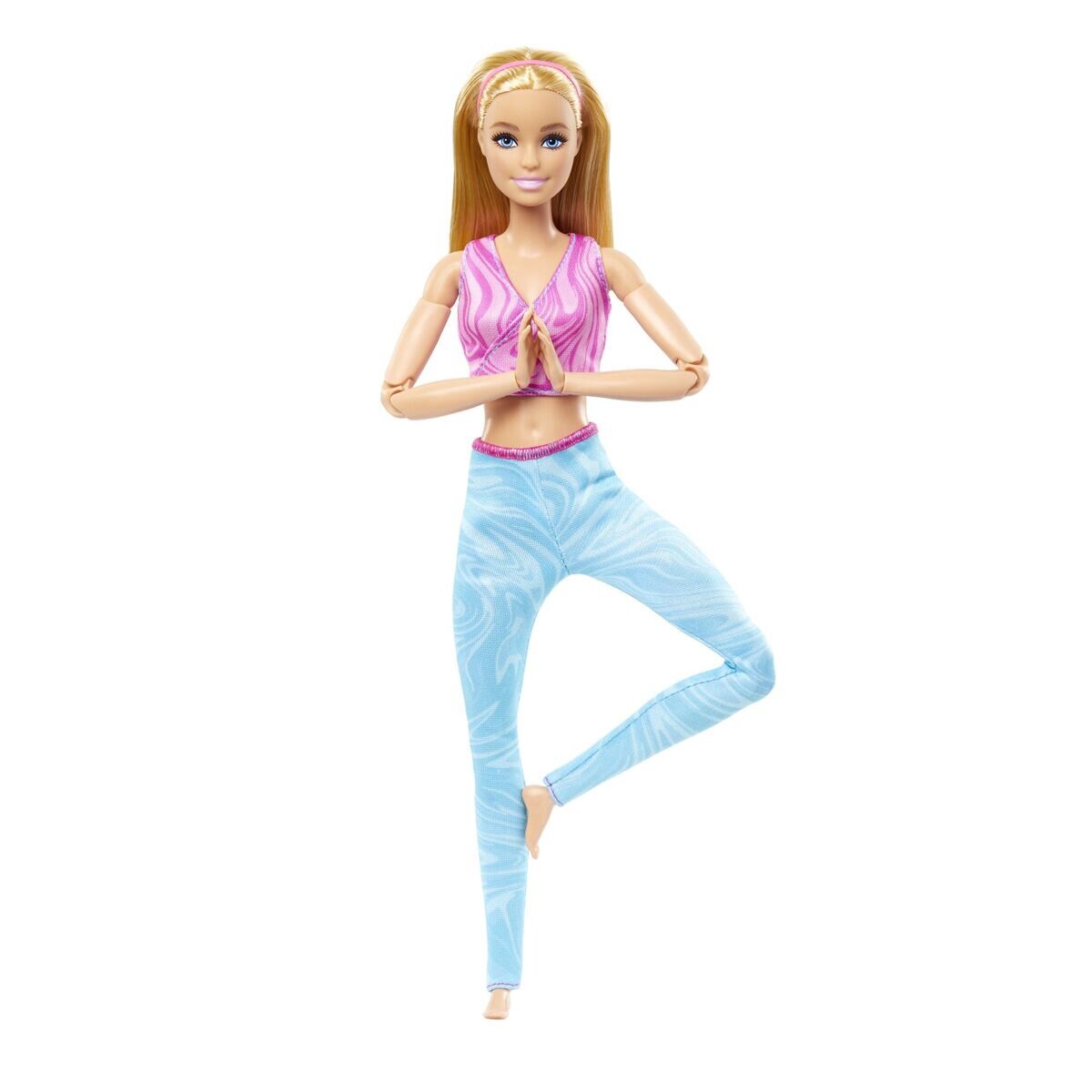 Mattel Barbie v pohybe - Blondínka v modrých legínkach