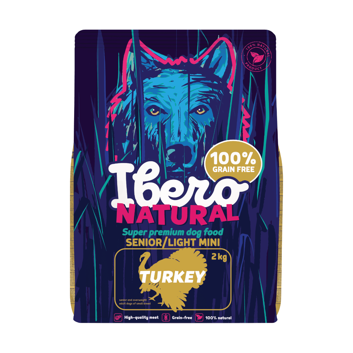 Ibero Grain Free Mini Senior & Light Turkey - 2kg