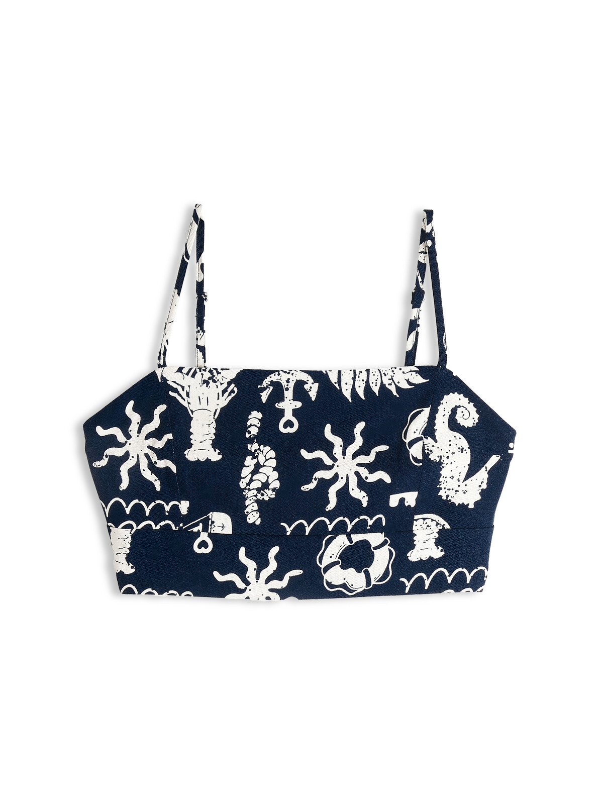 GATE Crop top s ľanovou zmesou