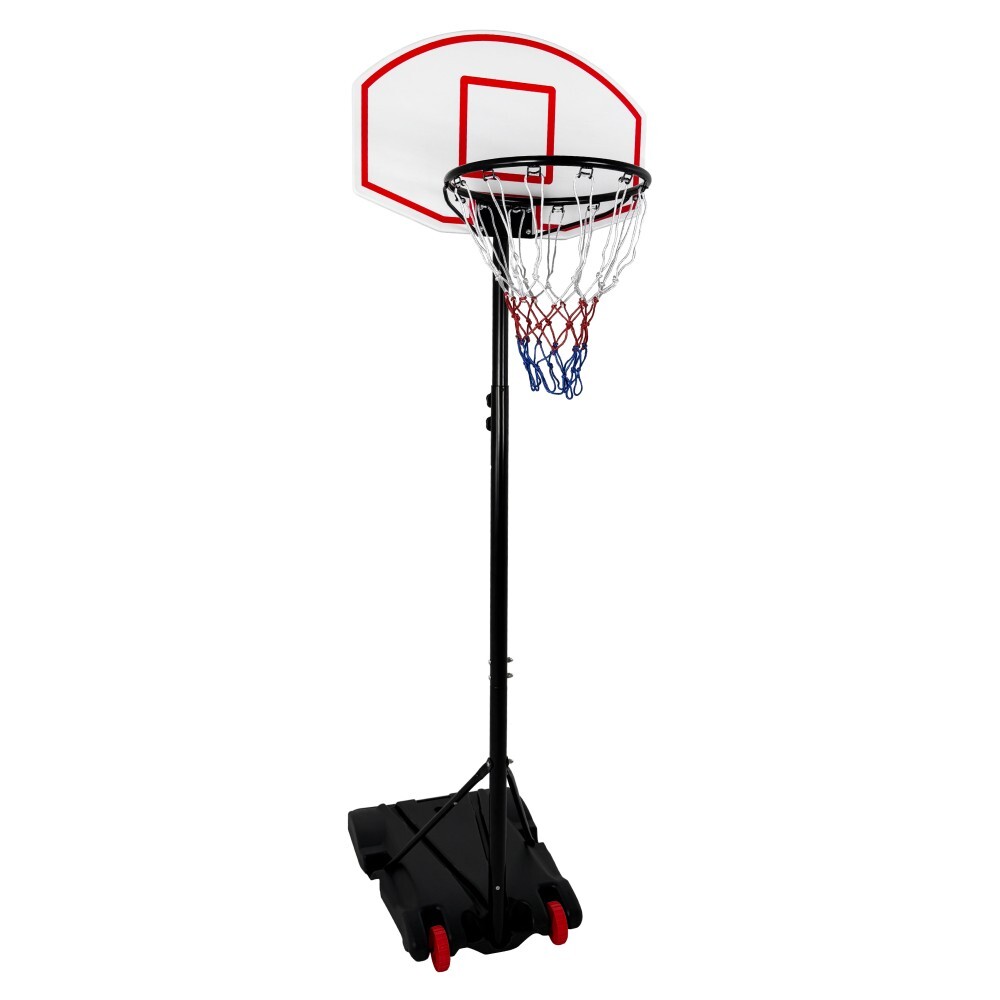 KONDELA Eirik New prenosný basketbalový kôš biela / modrá / červená / čierna