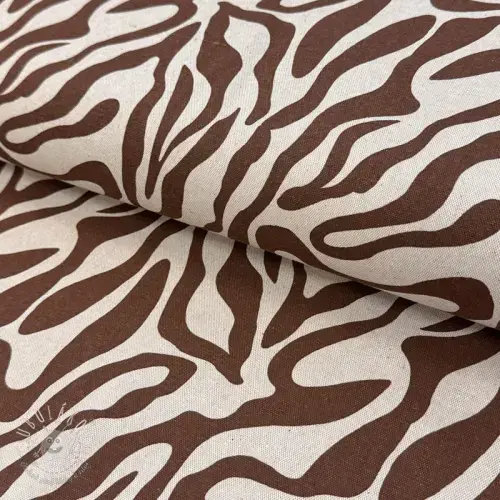 Dekoračná látka Linenlook Animal dark brown